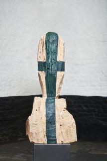 Saint Jacques le mineur, cèdre, peinture, ht: 110cm, 2021