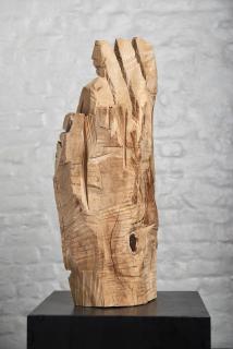 Annabelle Hyvrier, 'Hand' 2017, cedar, ht: 20cm back view