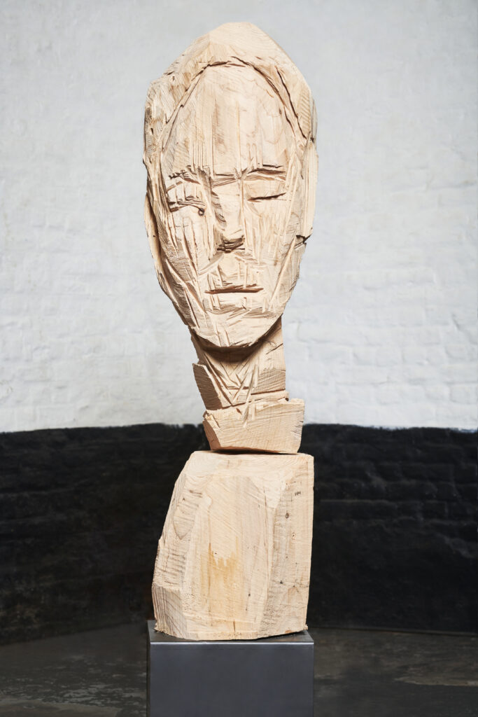 Saint Simon selon El Greco, cèdre: 110 cm, 2021